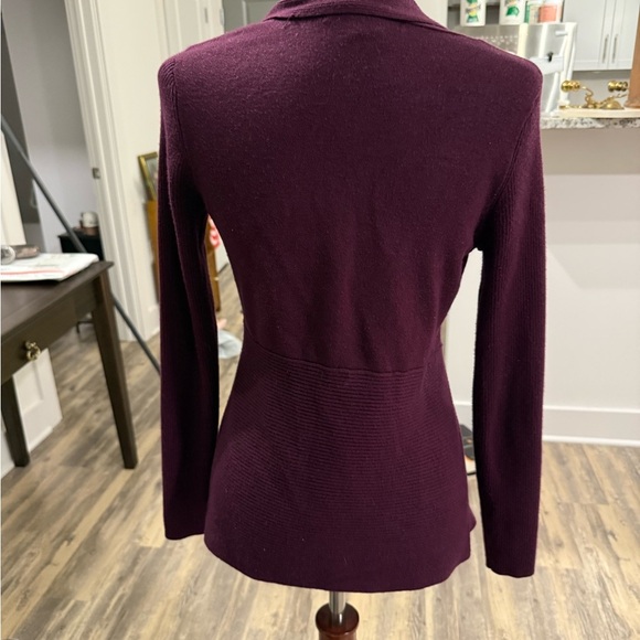 89th & MADISON | Purple Cardigan with Ribbed Detailing Small - Picture 2 of 4